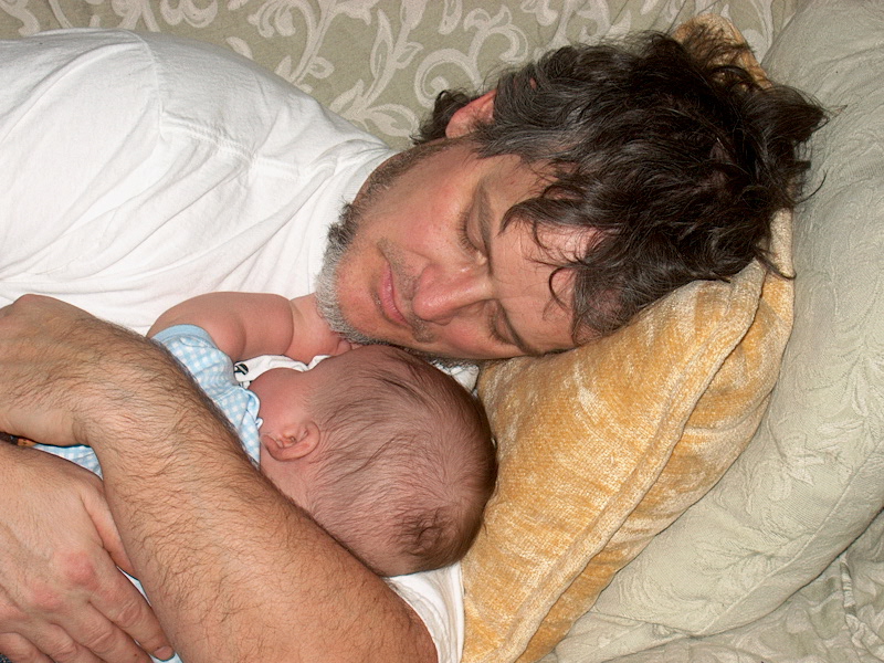 Sleepy time with Dad